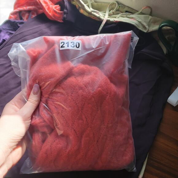 Anthropologie Knitted Knotted Sweater Small Delicate Pointelle Mohair Whimsy - Picture 9 of 9